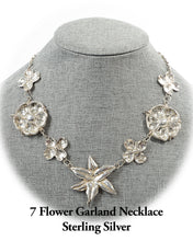Load image into Gallery viewer, 7 flower Sterlng silver garland
