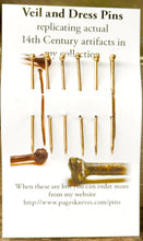 Load image into Gallery viewer, 14th Century Veil and Dress Pins
